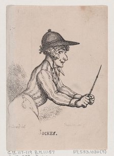 Jockey, April 1808., April 1808. Creator: Thomas Rowlandson.