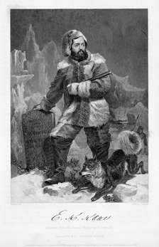 Elisha Kent Kane (1820-1857), American naval surgeon and arctic explorer in arctic dress, 1862. Artist: Unknown