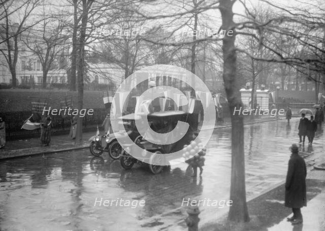 Woman Suffrage - Pickets at White House, 1917. Creator: Harris & Ewing.