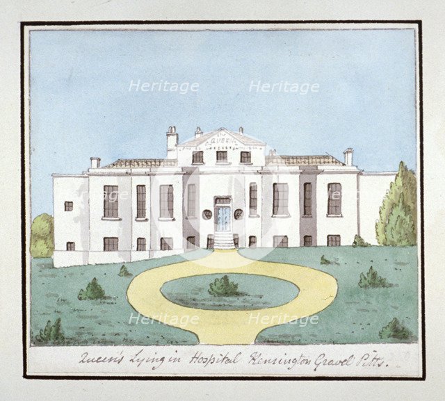 The Queen's Lying-in Hospital, Kensington Gravel Pits, London, c1820. Artist: Anon