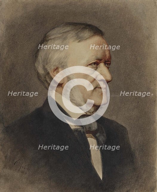 Portrait of the composer Richard Wagner (1813-1883), 1883. Creator: Diefenbach, Karl Wilhelm (1851-1913).