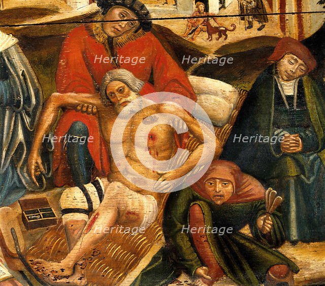 Works of mercy with Dives and Lazarus, c1550. Creator: Unknown.