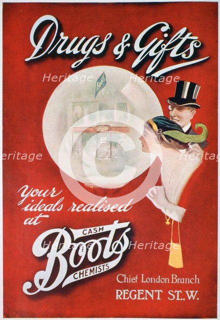 Advert for Boots the Chemists, 1913. Artist: Unknown