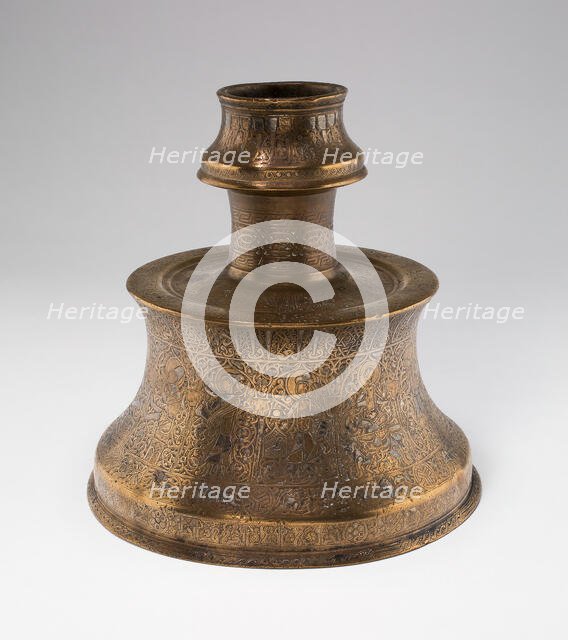 Candlestick (Sham'dan) with Scenes of Monthly Labors, 13th century. Creator: Unknown.