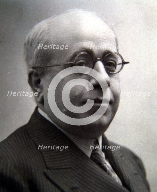 Portrait of Manuel Azaña Díaz (1880-1940) Spanish writer and politician, he was president of gove…