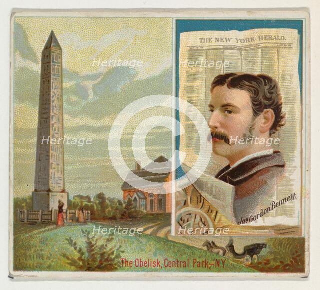 James Gordon Bennett, The New York Herald, from the American Editors series (N35) for Alle..., 1887. Creator: Allen & Ginter.