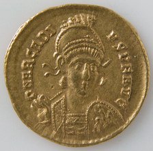 Solidus, Byzantine, 396-408. Creator: Unknown.