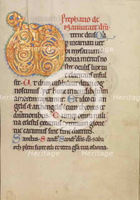 Decorated Monogram VD; Missal, about 1180. Creator: Unknown.