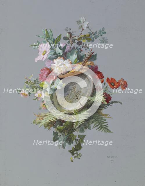 Tailpiece for Bonvin Album, 1867. Creator: Jean Marie Reignier.