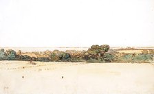 Panoramic Landscape: The Village of Gruchy, between c1866 and c1871. Creator: Jean Francois Millet.