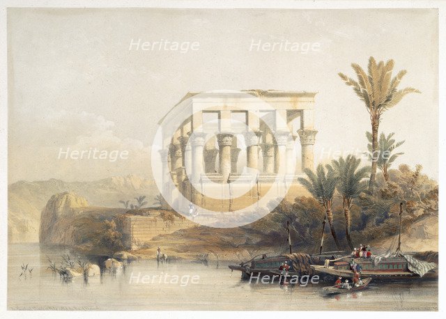 The Hypaethral Temple at Philae, called the Bed of Pharaoh, Egypt, 1849. Artist: David Roberts