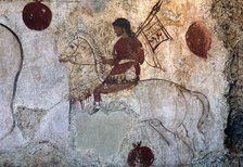 Return of a warrior, Lucan tomb painting, Paestum, c4th century BC. Artist: Unknown.