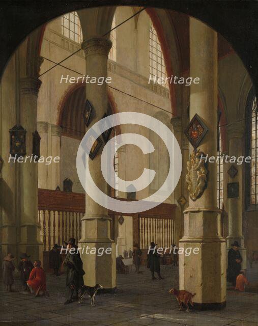 View of the Oude Kerk in Delft, 1654. Creator: Hendrick Cornelisz van Vliet.