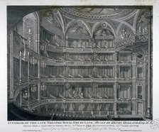 Interior of the Theatre Royal, Drury Lane, 1810. Artist: Thomas Dale