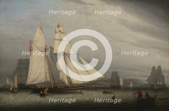 Harbor Scene, 1842. Creator: Robert Salmon.