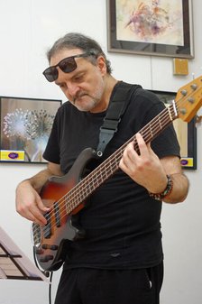 Giovanni Crescenzi, Ruta Di Trio, Clocktower Cafe Jazz Club, Croyden, London, 24 July 2025. Creator: Brian O'Connor.