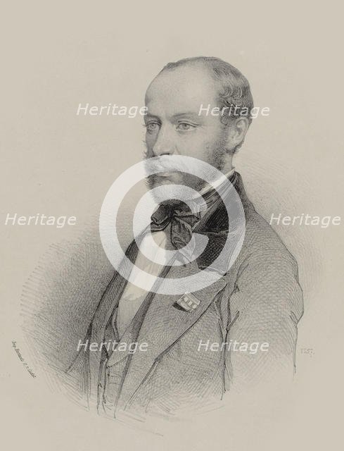 Portrait of the violinist and composer Henri Vieuxtemps (1820-1881), 1857. Creator: Anonymous.