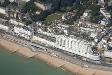 Marine Court flats and the Royal Victoria Hotel, St Leonards, East Sussex, 2016. Creator: Damian Grady.