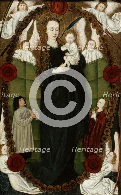 Virgin of the Rosary with Patrons and Angels, about 1480. Creator: Unknown.