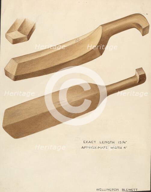 Bishop Hill: Washing Flail, c. 1936. Creator: Wellington Blewett.