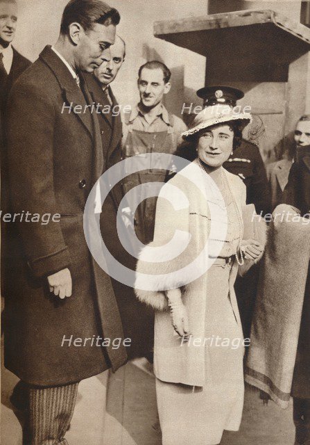 'King George VI and Queen Elizabeth leaving a reheasal from their Coronation', 1937. Creator: Unknown.