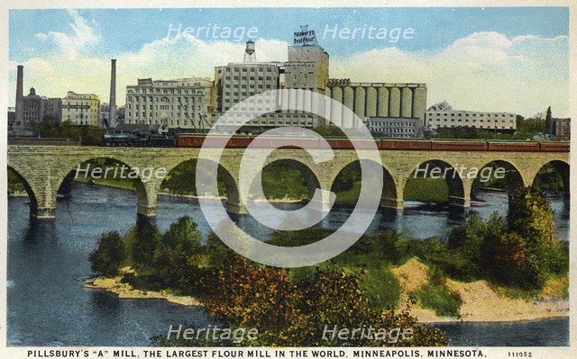 Pillsbury's 'A' Mill, the largest flour mill in the world, Minneapolis, Minnesota, USA, 1926. Artist: Unknown