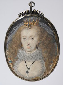 Portrait of Lucy Russell, Countess of Bedford, née Harrington, c. 1608-1616. Creator: Isaac Oliver (French, c. 1565-1617).