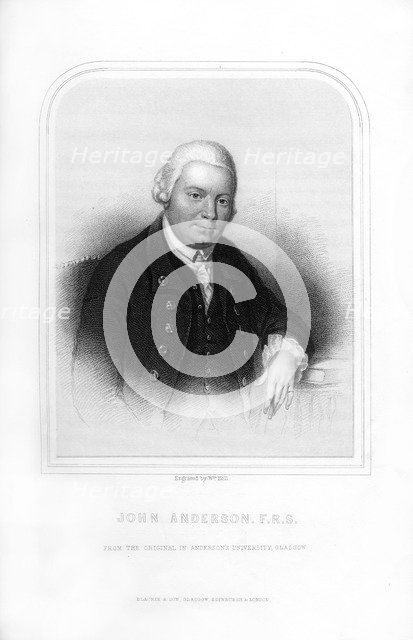 John Anderson, Scottish professor of natural philosophy, (1870).Artist: William Holl