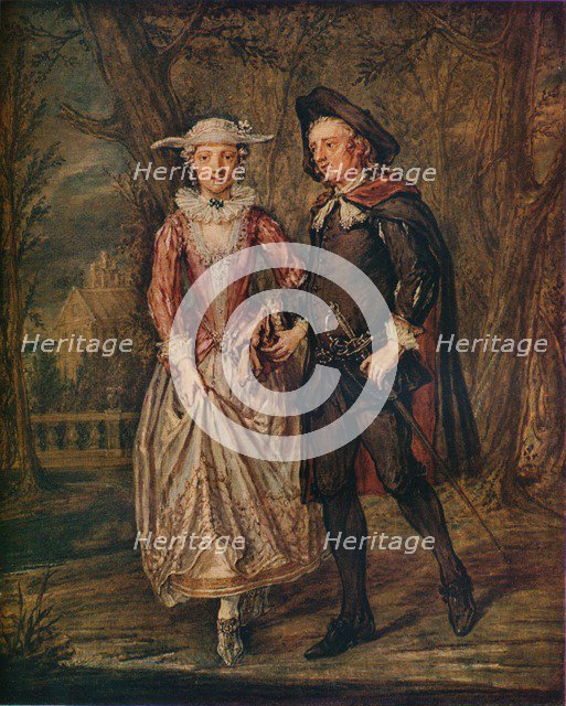 'Lovers in a Park', 1745 (1931). Artist: Marcellus Laroon the Younger.