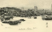 Boats on the Pearl River, Canton, China, 1898.  Creator: Christian Wilhelm Allers.
