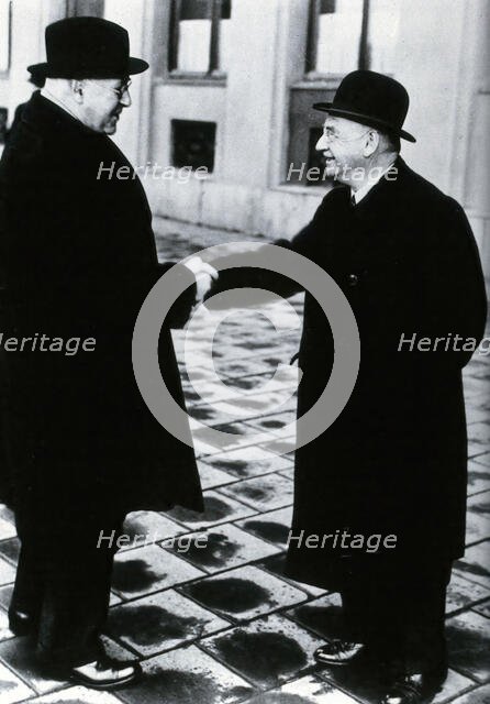 Sir Henry Hallett Dale and Otto Loewi. Creator: Unknown.