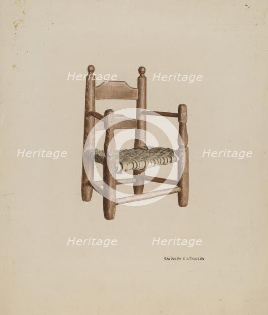 Child's Chair, 1940. Creator: Randolph Atkinson.