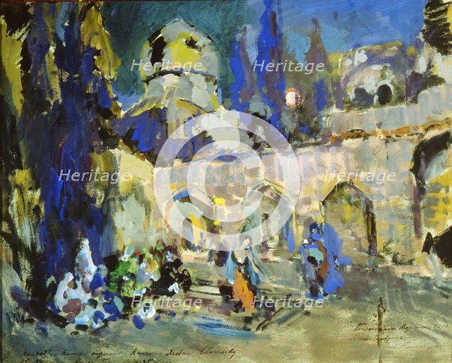 'Dance', stage design for Cesare Pugni's ballet 'The Little Humpbacked Horse', 1912.  Artist: Konstantin Korovin