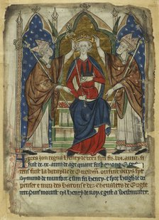 The coronation of King Henry III, 13th century. Artist: Anonymous  