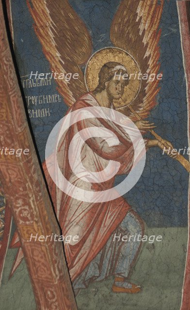 Angel with trumpet, ca 1350. Artist: Anonymous  