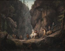 The Passage through Krokkleven near Ringerike in Norway, 1788-1789. Creator: Erik Pauelsen.