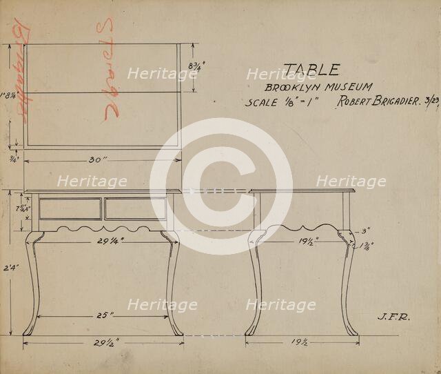 Table, 1935/1942. Creator: Robert Brigadier.