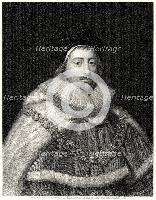 'Sir Edward Coke, Recorder of London', 19th century. Artist: J Posselwhite