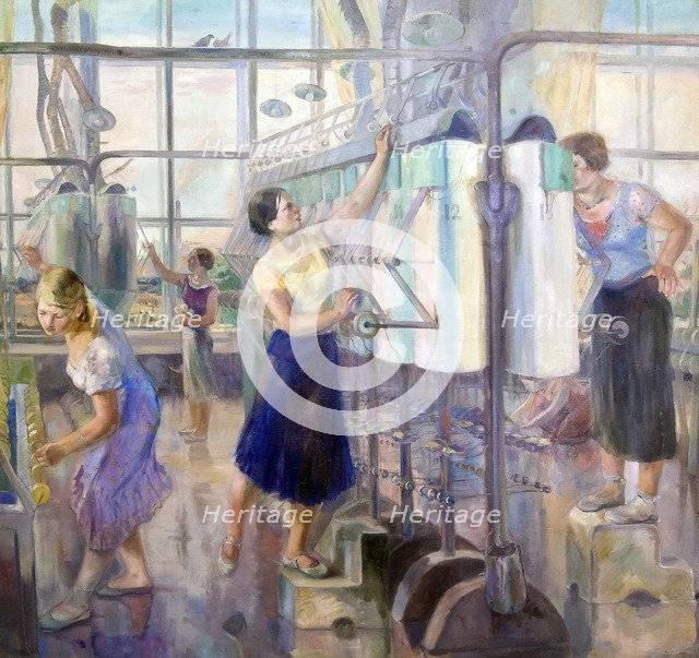 Women's workshop at the Sevkabel Factory.