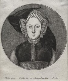 Catherine of Aragon, 1647. Creator: Wenceslaus Hollar (Bohemian, 1607-1677).