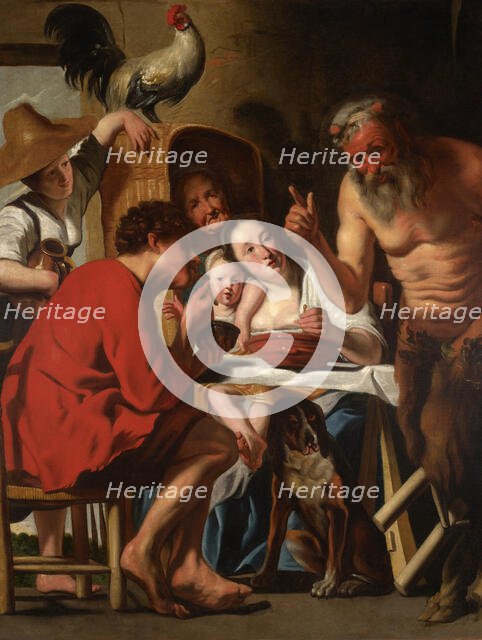 Satyr as a Guest Among Peasant, c1620. Creator: Jacob Jordaens I.