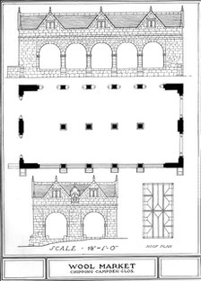 Wool Market, Chipping Campden Gloucestershire, 1924. Artist: Unknown.