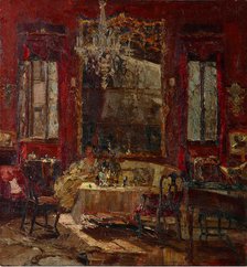 Red room, c. 1922. Creator: Ciardi, Emma (1879-1933).