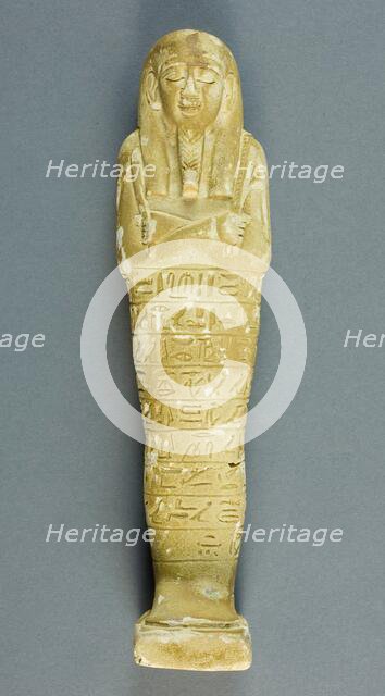 Shabti of Psamtek, Egypt, Late Period, Dynasty 26-31 (664-332 BCE). Creator: Unknown.