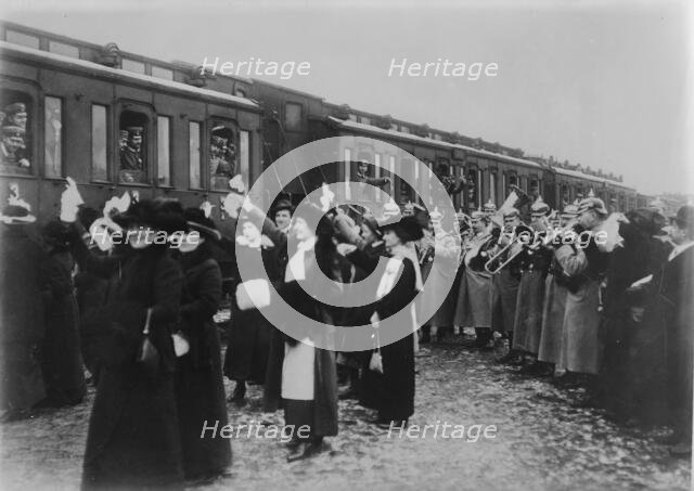 Departure of "Landsturm", between c1914 and c1915. Creator: Bain News Service.