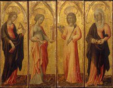 Saints Catherine of Alexandria, Barbara, Agatha, and Margaret, ca. 1470. Creator: Giovanni di Paolo.