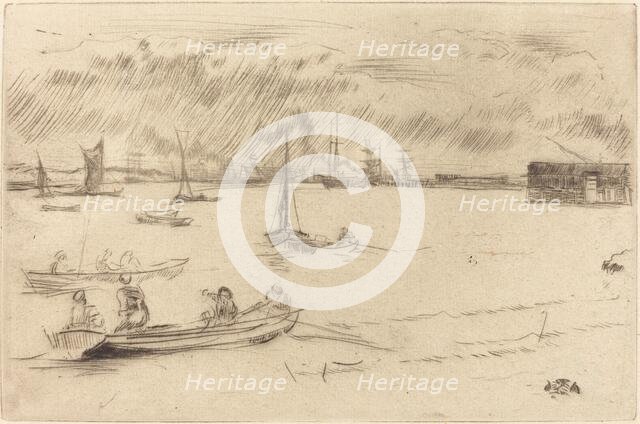 The Thames Towards Erith, c. 1877. Creator: James Abbott McNeill Whistler.