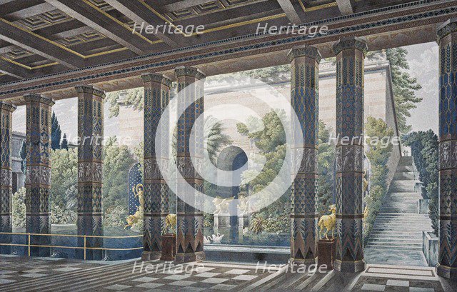 The Orianda Palace in the Crimea. Perspective View of the Grand Pool to the North of the Imperial Ga