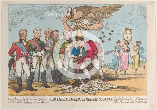 A Delicate Finish to a French Usurper, April 20, 1814., April 20, 1814. Creator: Thomas Rowlandson.