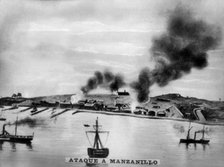 Attack of Manzanillo, (1873), 1920s. Artist: Unknown